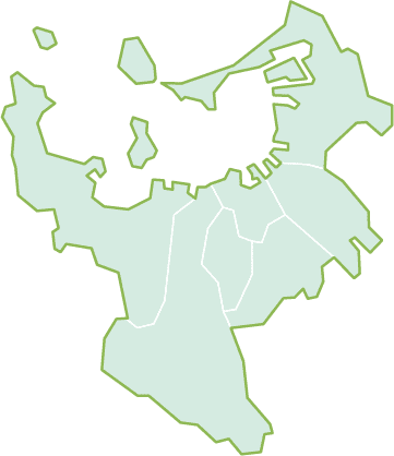 パソコン駆けつけ隊対応エリアである福岡市のイラスト